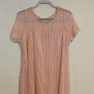 NWT Lane Bryant pink lace dress size 16